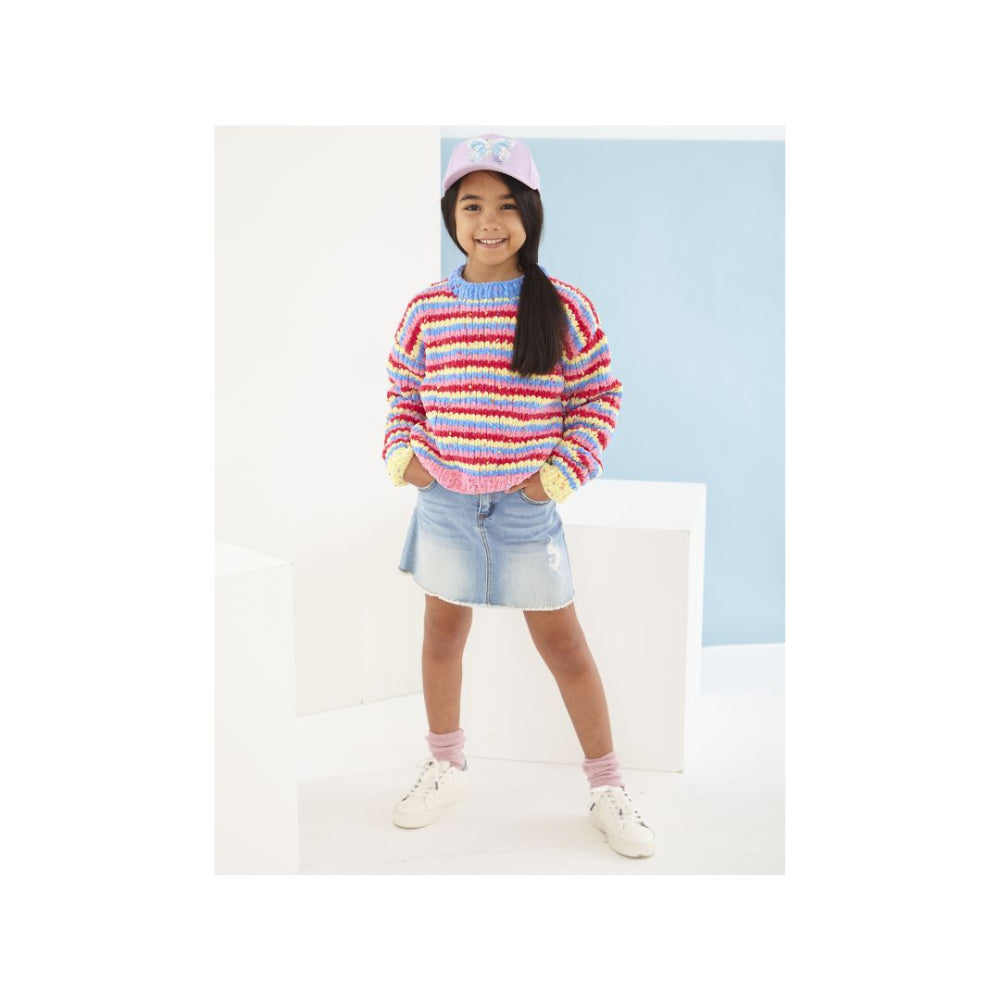 King Cole Kids Chunky Sweater Knitting Pattern 6250