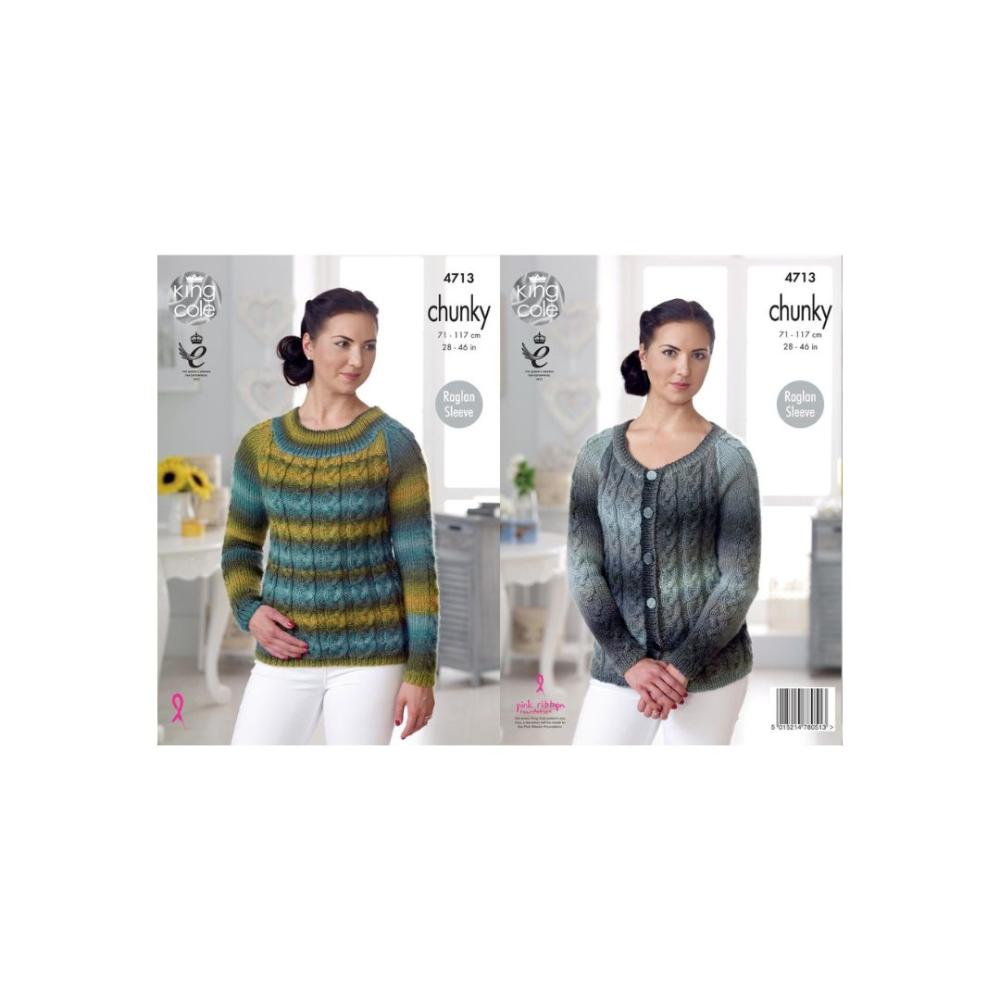 King Cole Chunky Knitting Pattern 4713