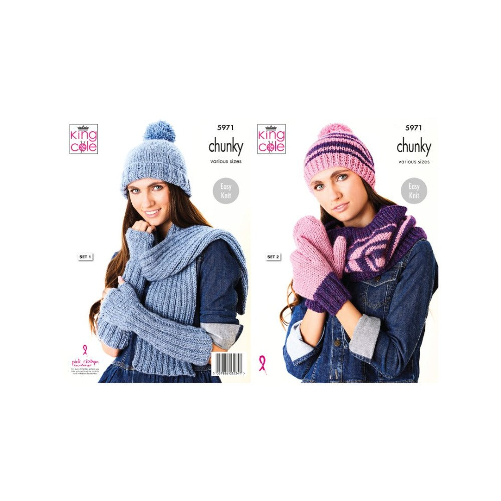 King Cole Chunky Knitting Pattern 5971