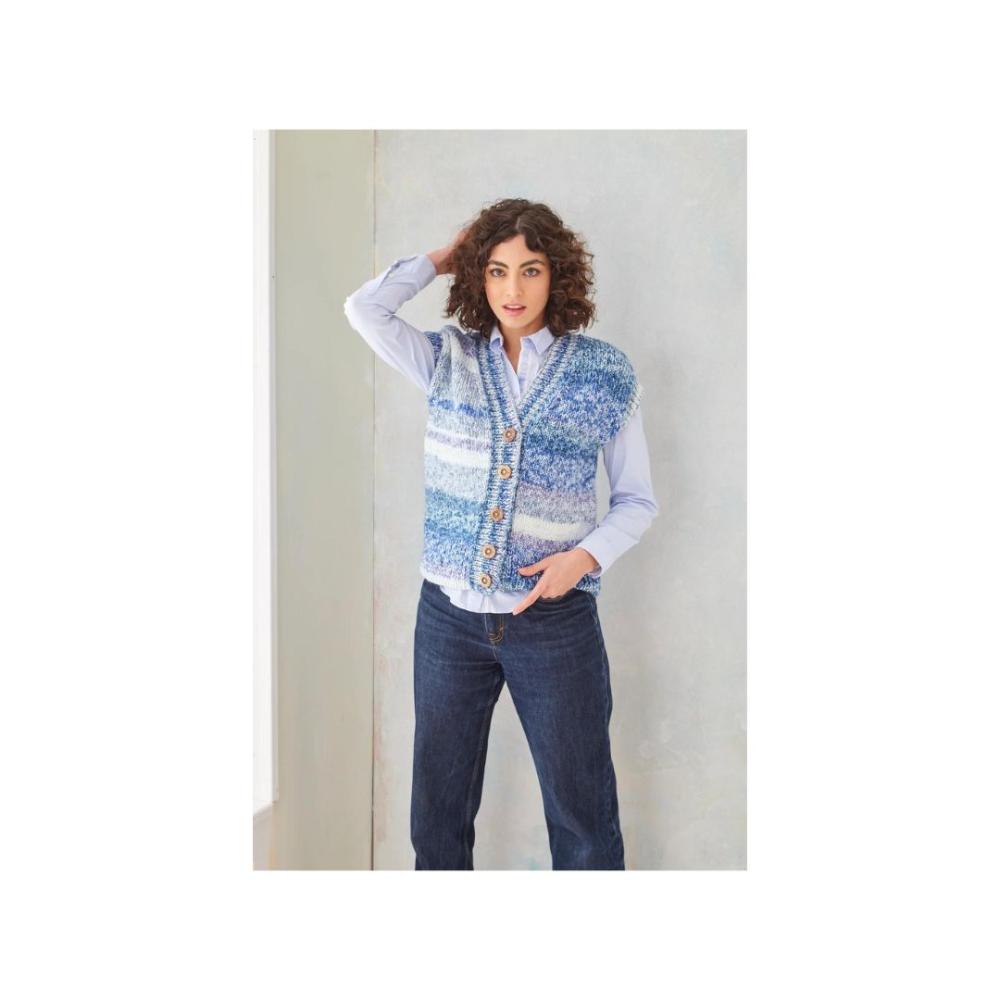 King Cole Chunky Waistcoat Knitting Pattern 6202