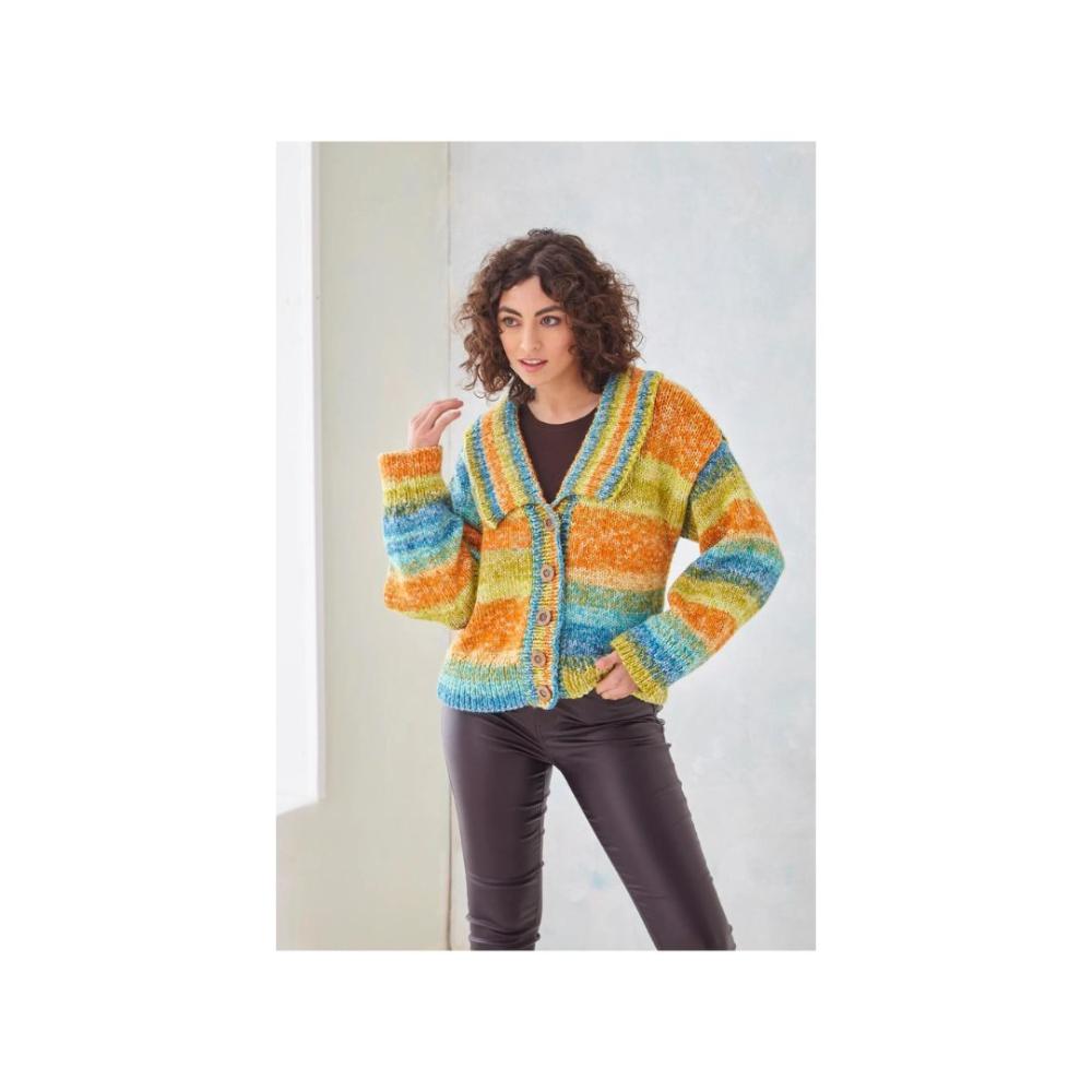 King Cole Chunky Cardigan Knitting Pattern 6202