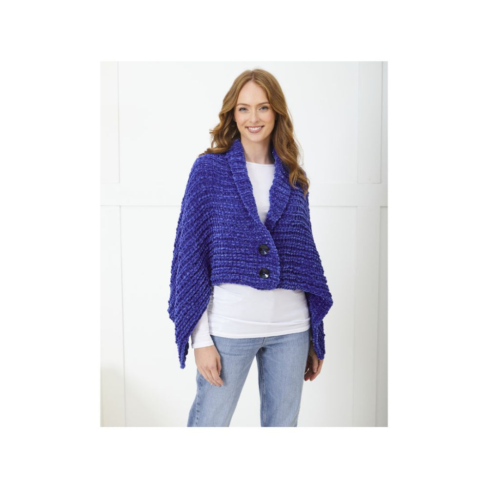 King Cole Chunky Shrug Wrap Knitting Pattern 6396