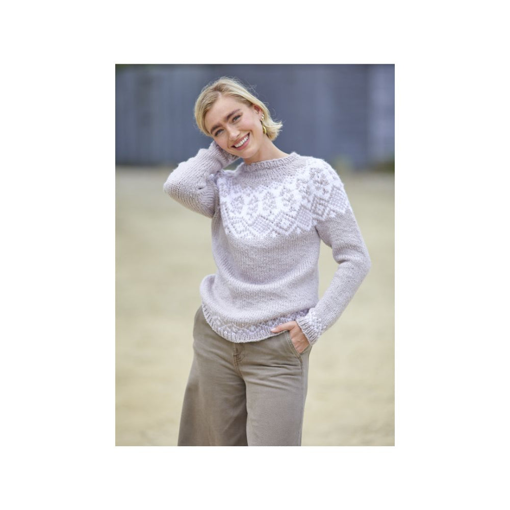 King Cole Chunky Sweater Knitted in the Round Pattern 6413