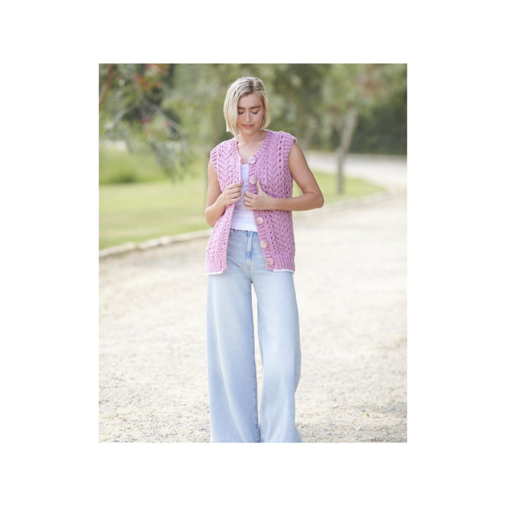 King Cole Chunky Waistcoat Knitting Pattern 6412