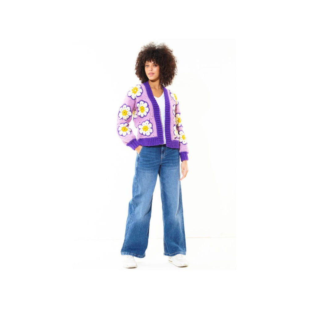 King Cole Crochet Chunky Cardigan Pattern 6489