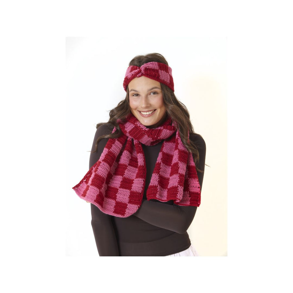 King Cole Crochet Scarf and Headband Pattern 6440