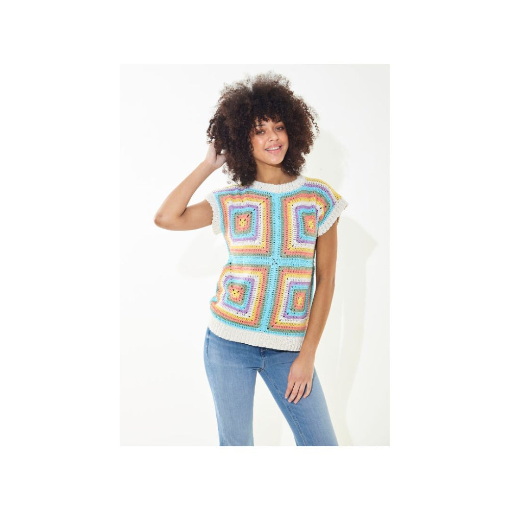 King Cole Crochet Sleeveless Top Pattern 6488