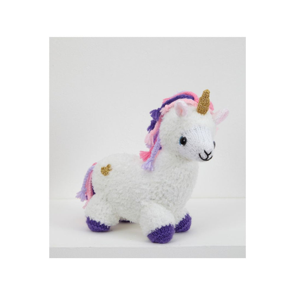 King Cole Cuddly Creatures Book Small White Unicorn