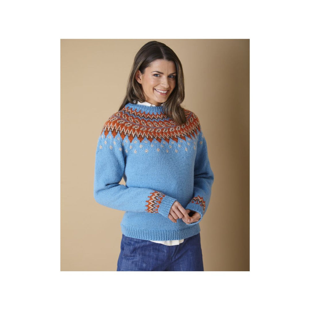 King Cole Yoked Sweater Knitting Pattern 6150