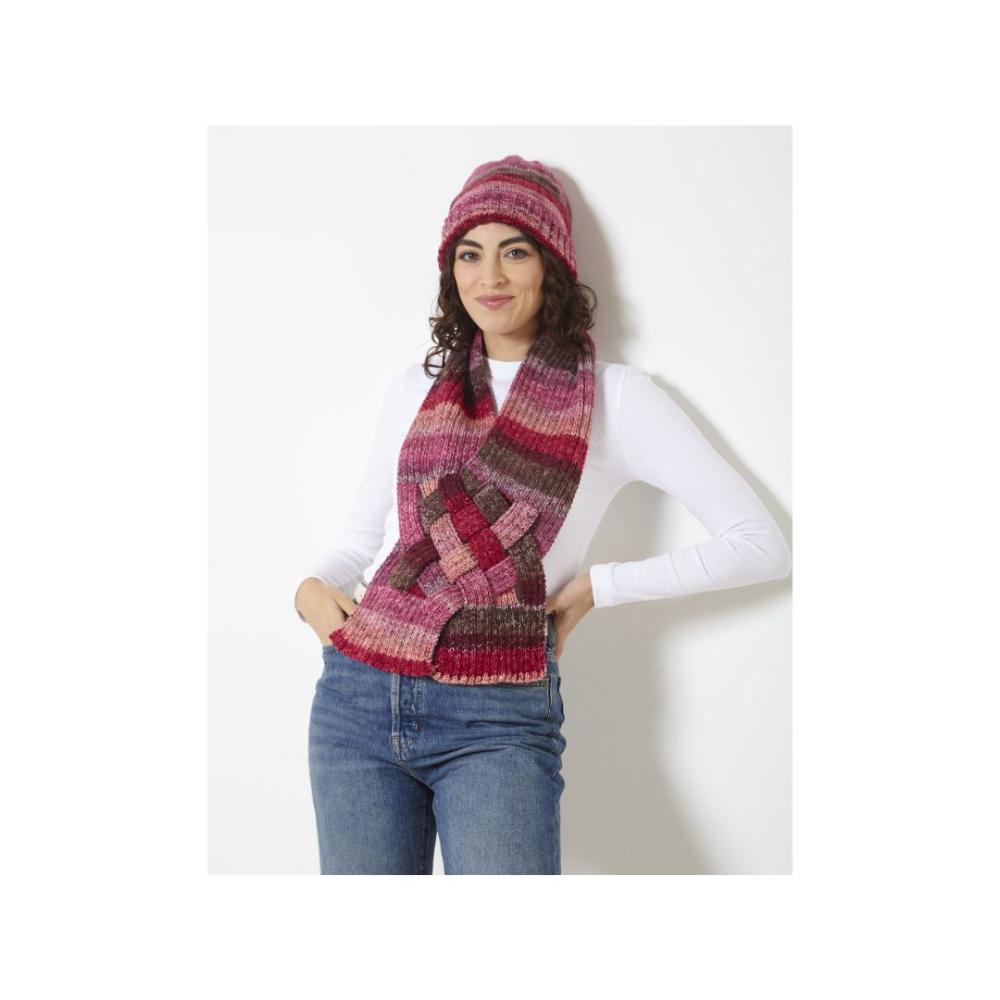 King Cole Hat and Scarf DK Knitting Pattern 6235