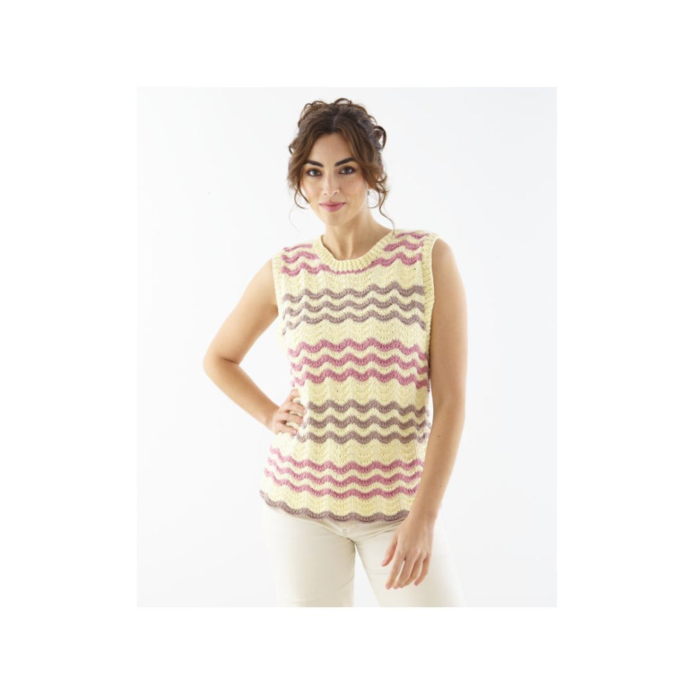 King Cole DK Tank Top in Waves Knitting Pattern 6472