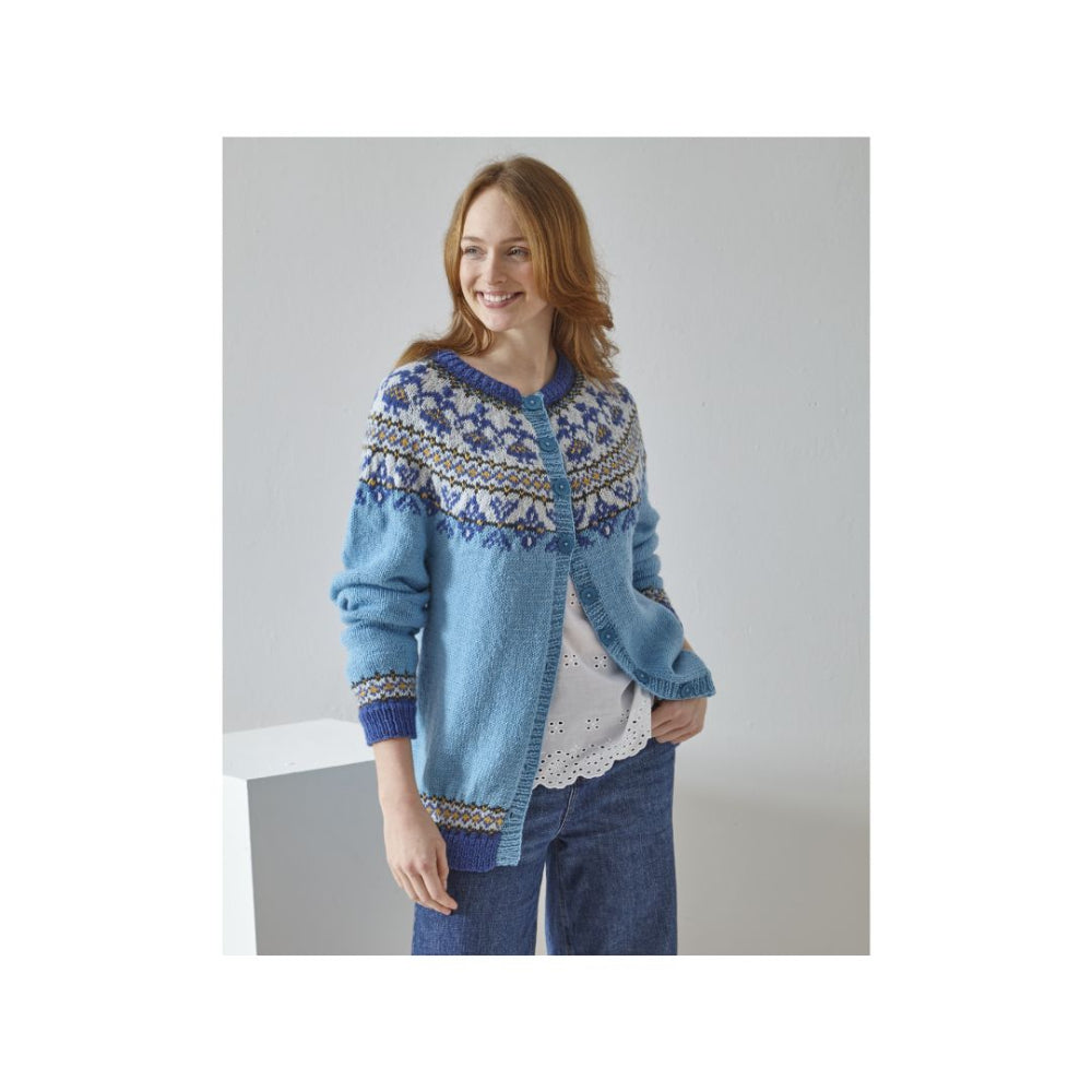 King Cole Fair Isle Cardigan Knitting Pattern 6365