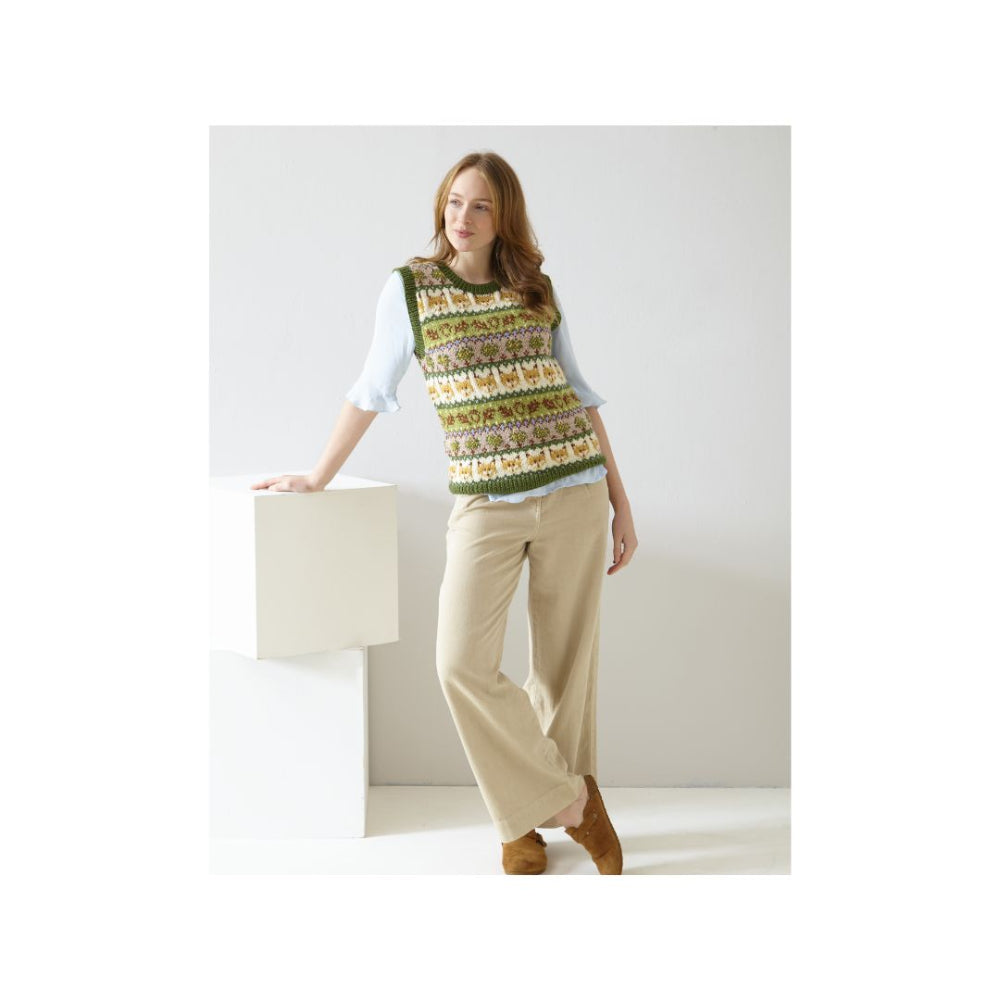 King Cole Fair Isle Tank Top Knitting Pattern 6364