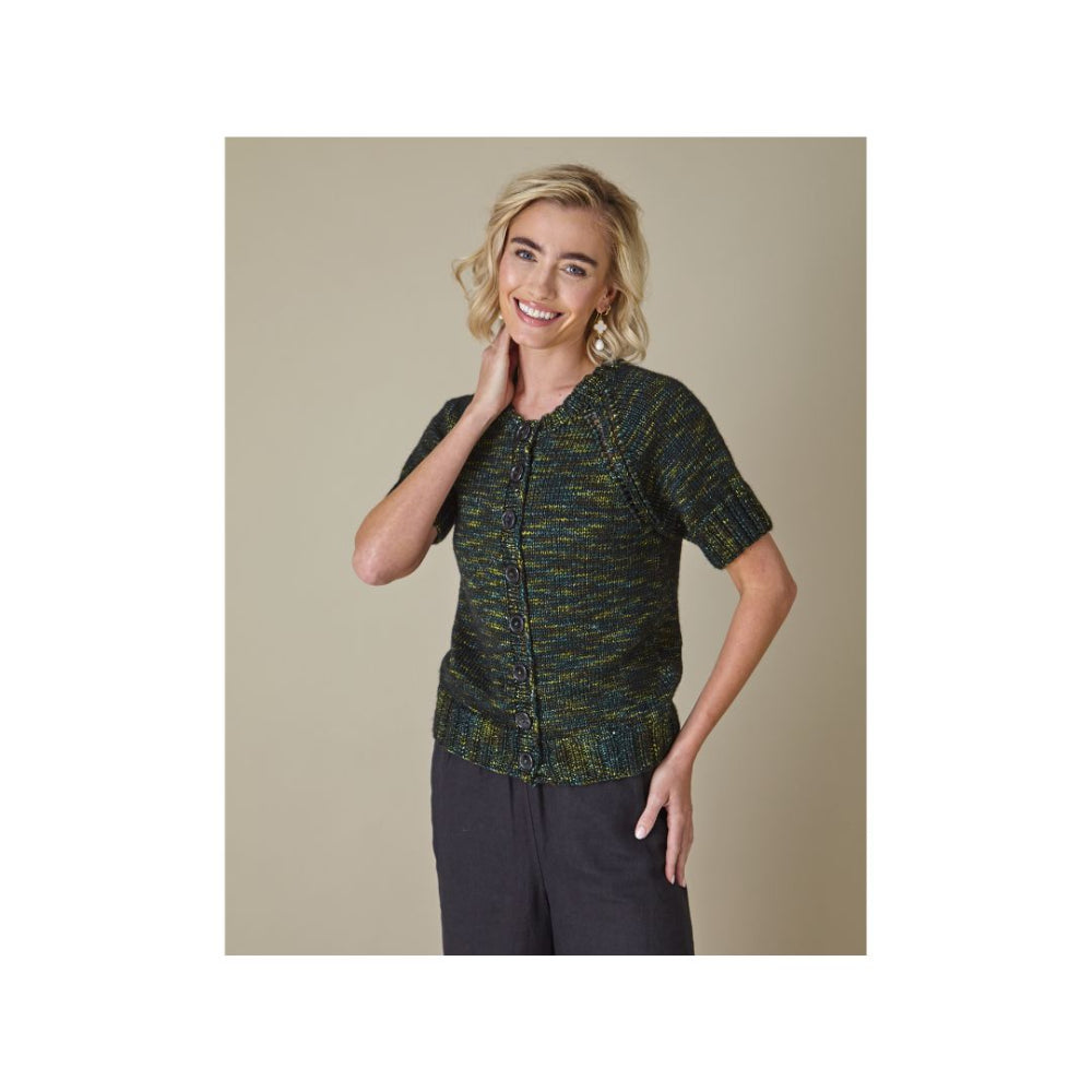 King Cole Firefly Aran Cardigan Knitting Pattern 6444