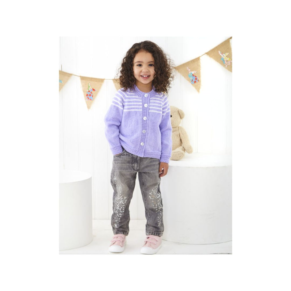 King Cole Kids 4 Ply Cardigan Knitting Pattern 6326