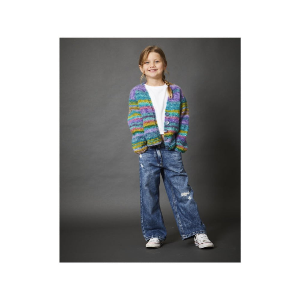 King Cole Kids Chunky Cardigan Knitting Pattern 6380