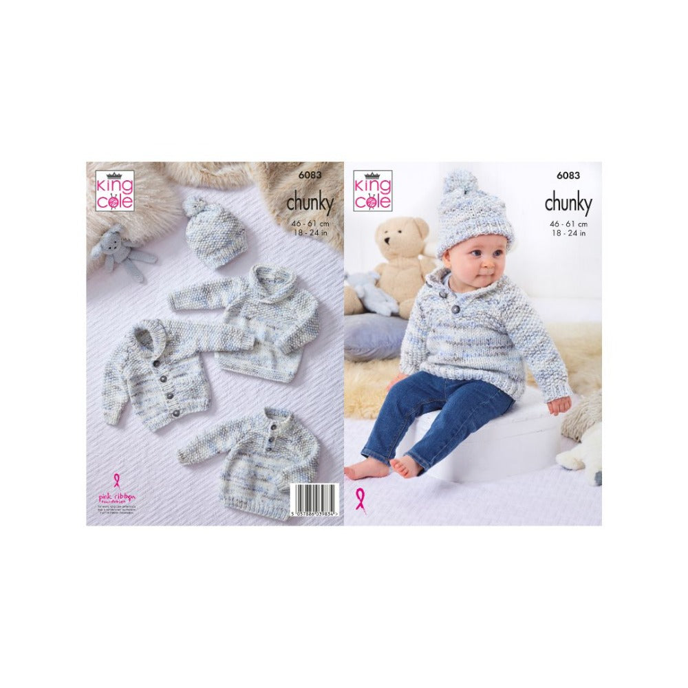 King Cole Kids Chunky Knitting Pattern 6083