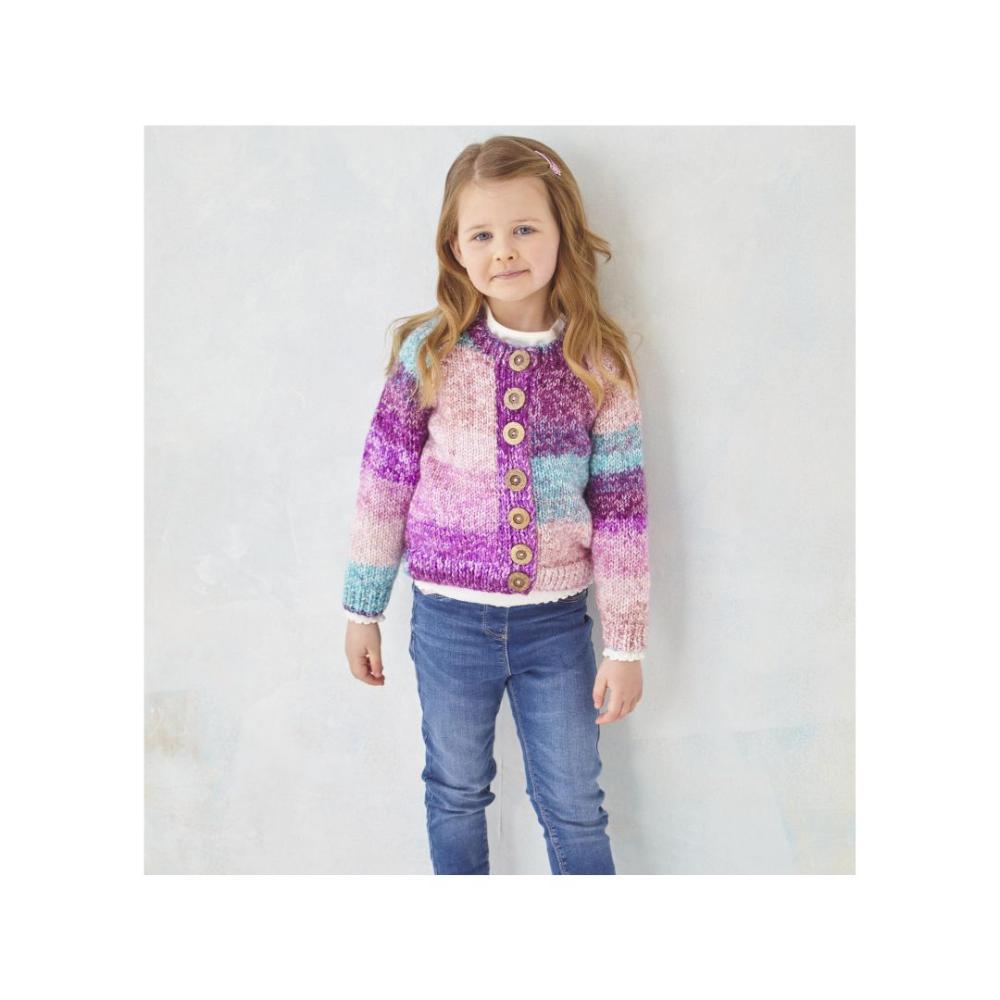 King Cole Kids Cardigan Knitting Pattern 6199