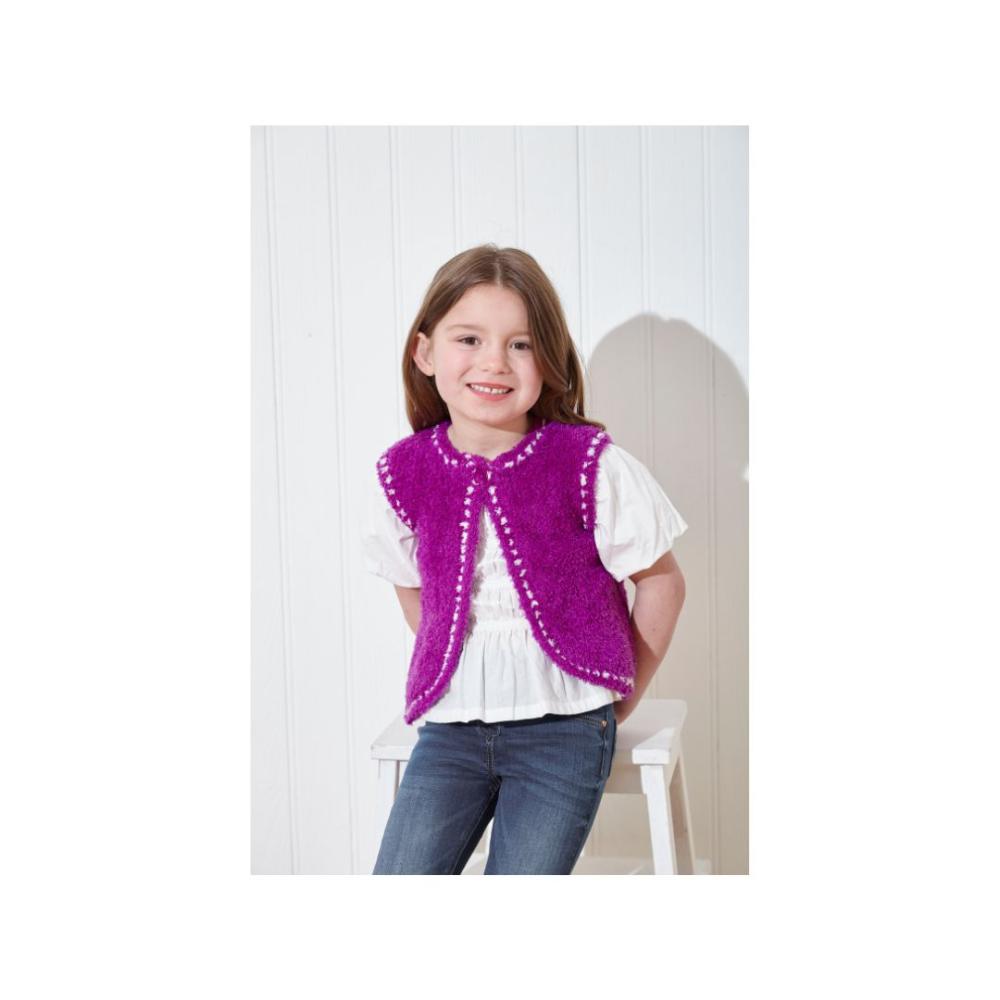 King Cole Kids Waistcoat Knitting Pattern 6054