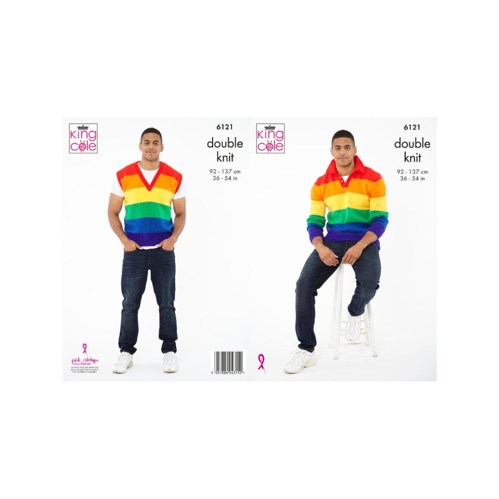 King Cole Mens DK Knitting Pattern 6121