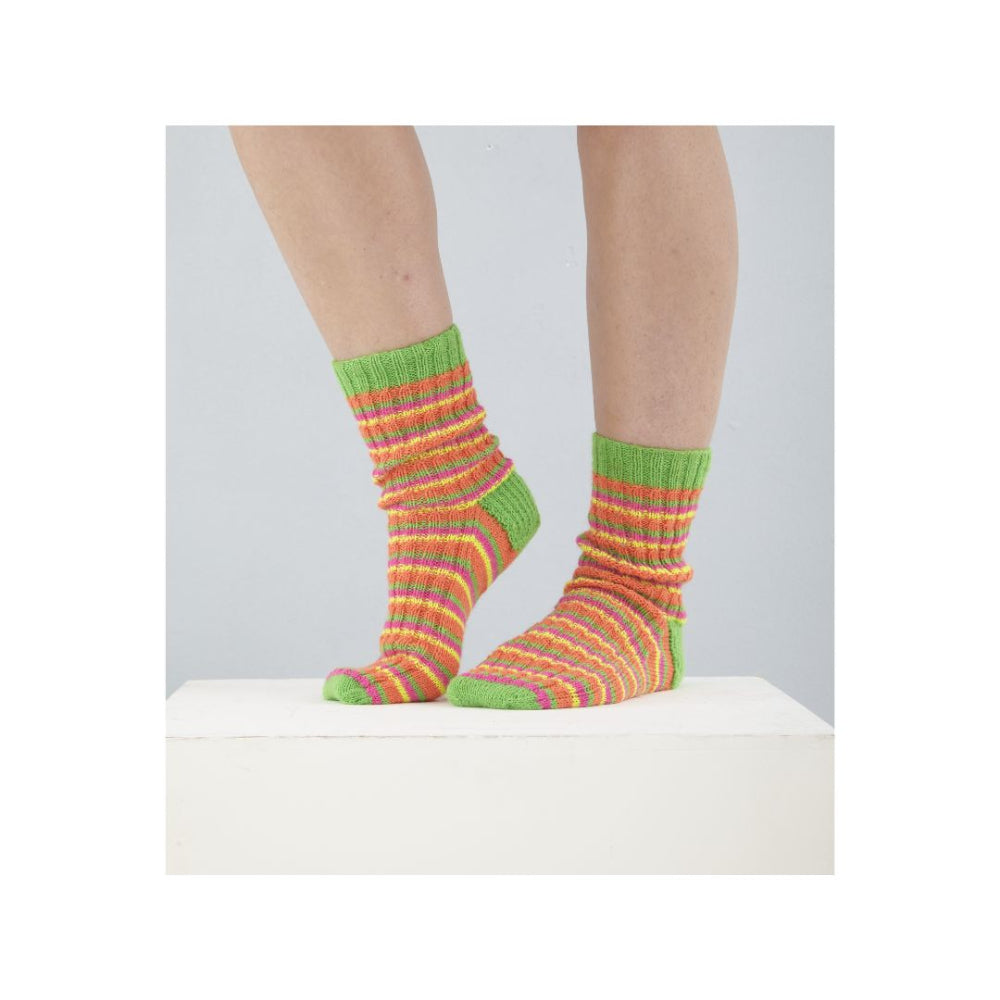 King Cole Rib Twist Socks Knitting Pattern 6333