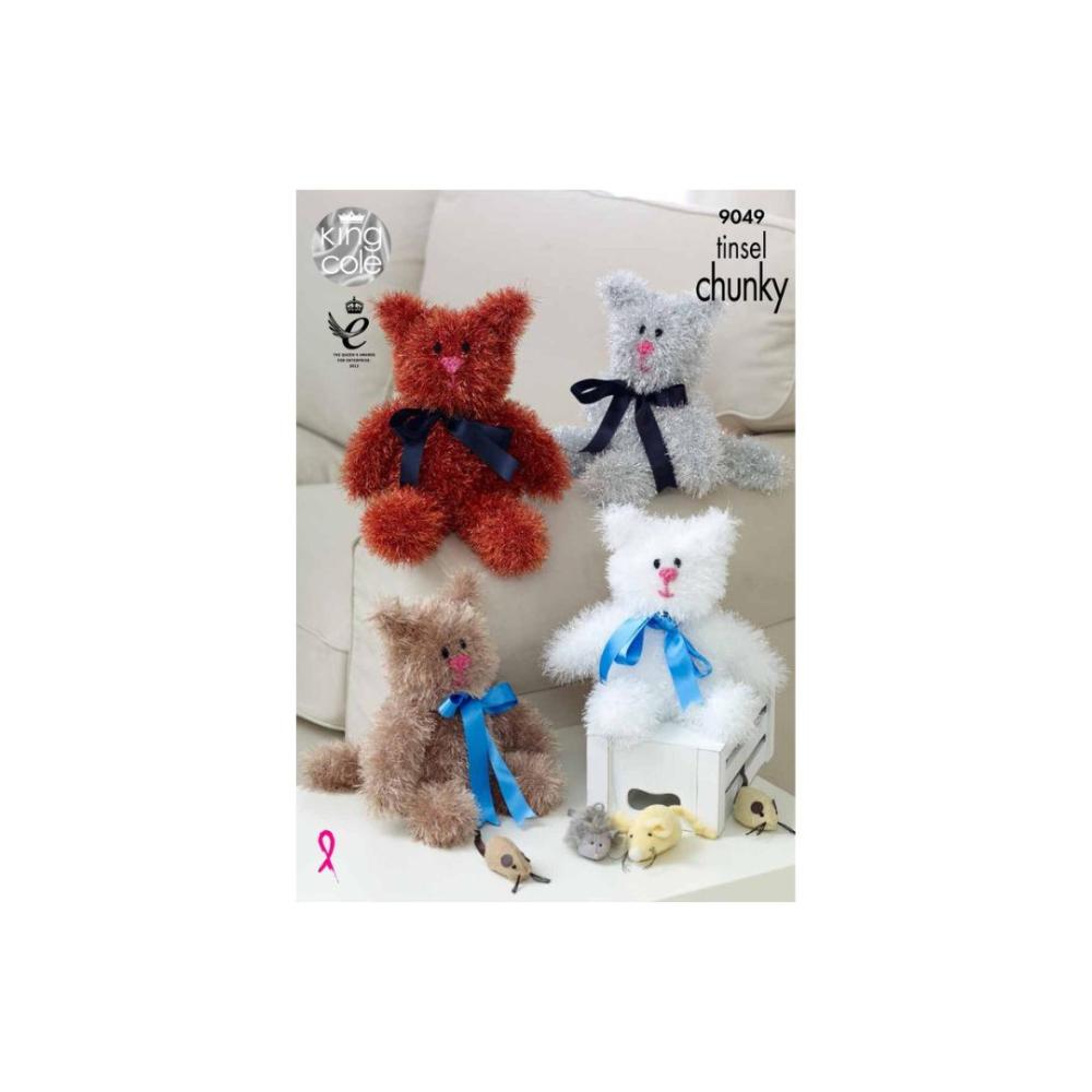 King Cole Tinsel Cat Knitting Pattern 9049