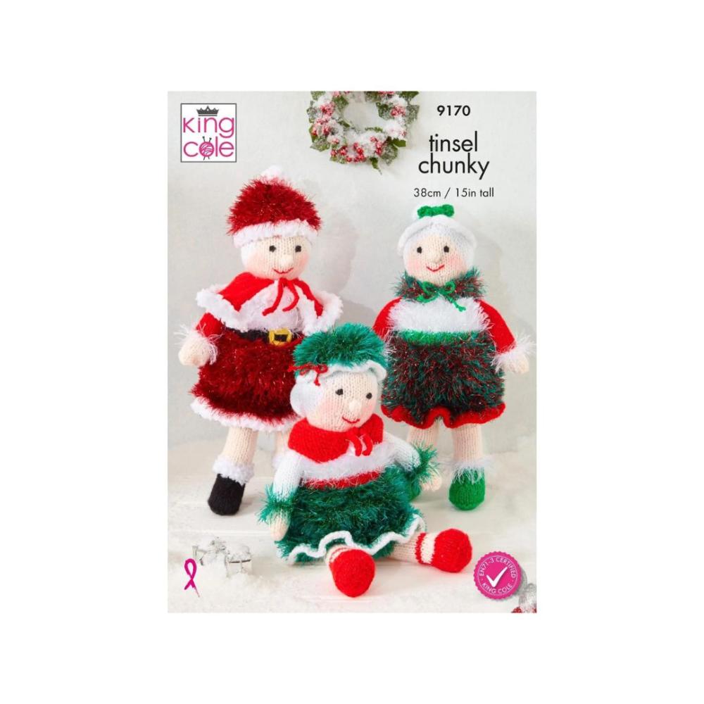 King Cole Mirs Claus Knitting Pattern 9170