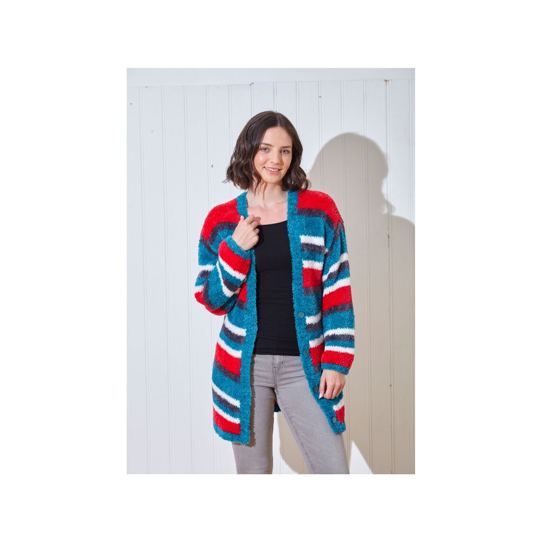 King Cole Long Cardigan Knitting Pattern 6053