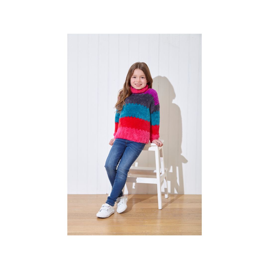 King Cole Truffle Glitz Kids Sweater Pattern 6055