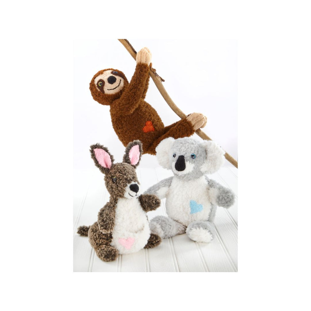 King Cole Koala, Sloth and Kangaroo Knitting Pattern 9211