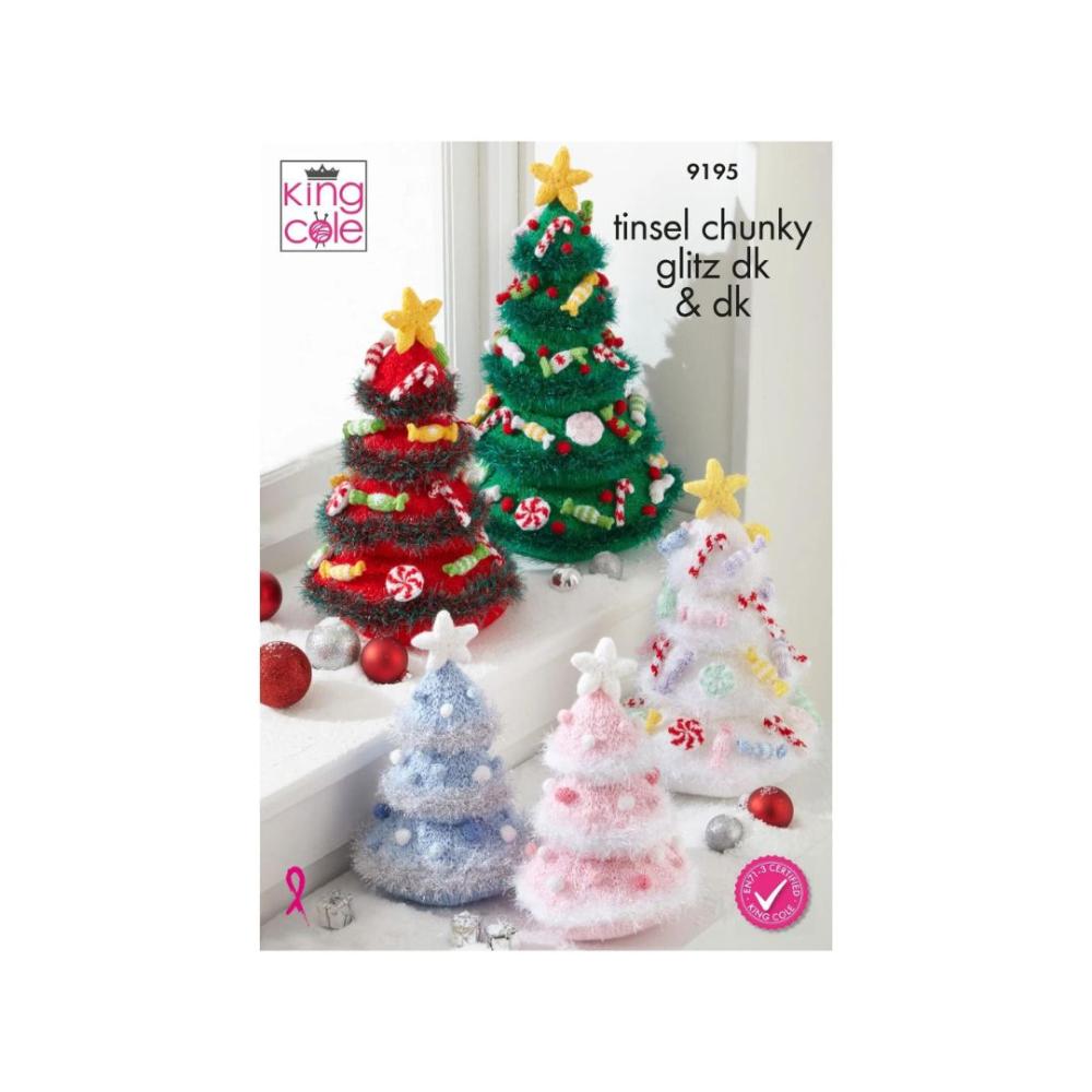 King Cole Christmas Tree Knitting Pattern 9195