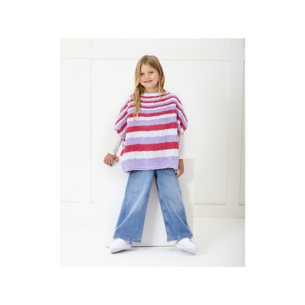 King Cole Kids Chunky Cape Knitting Pattern 6391