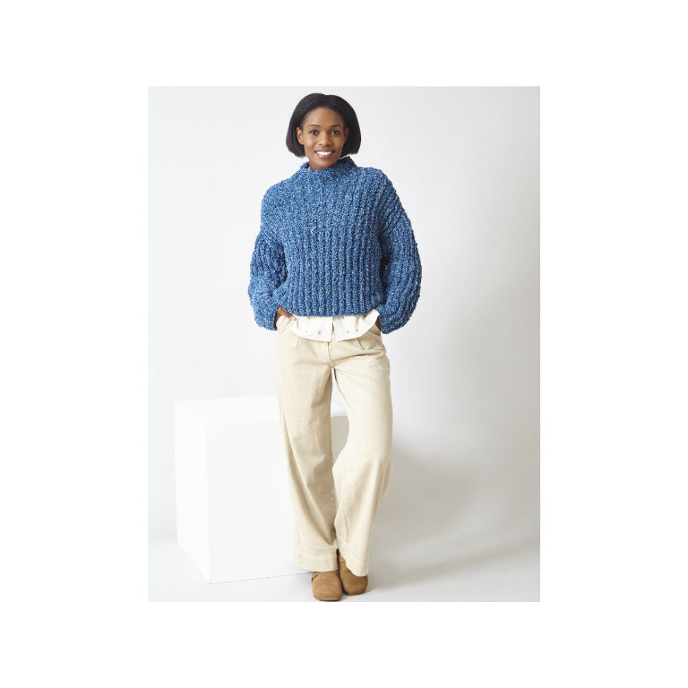 King Cole Yummy Tweed Sweater Knitting Pattern 6315