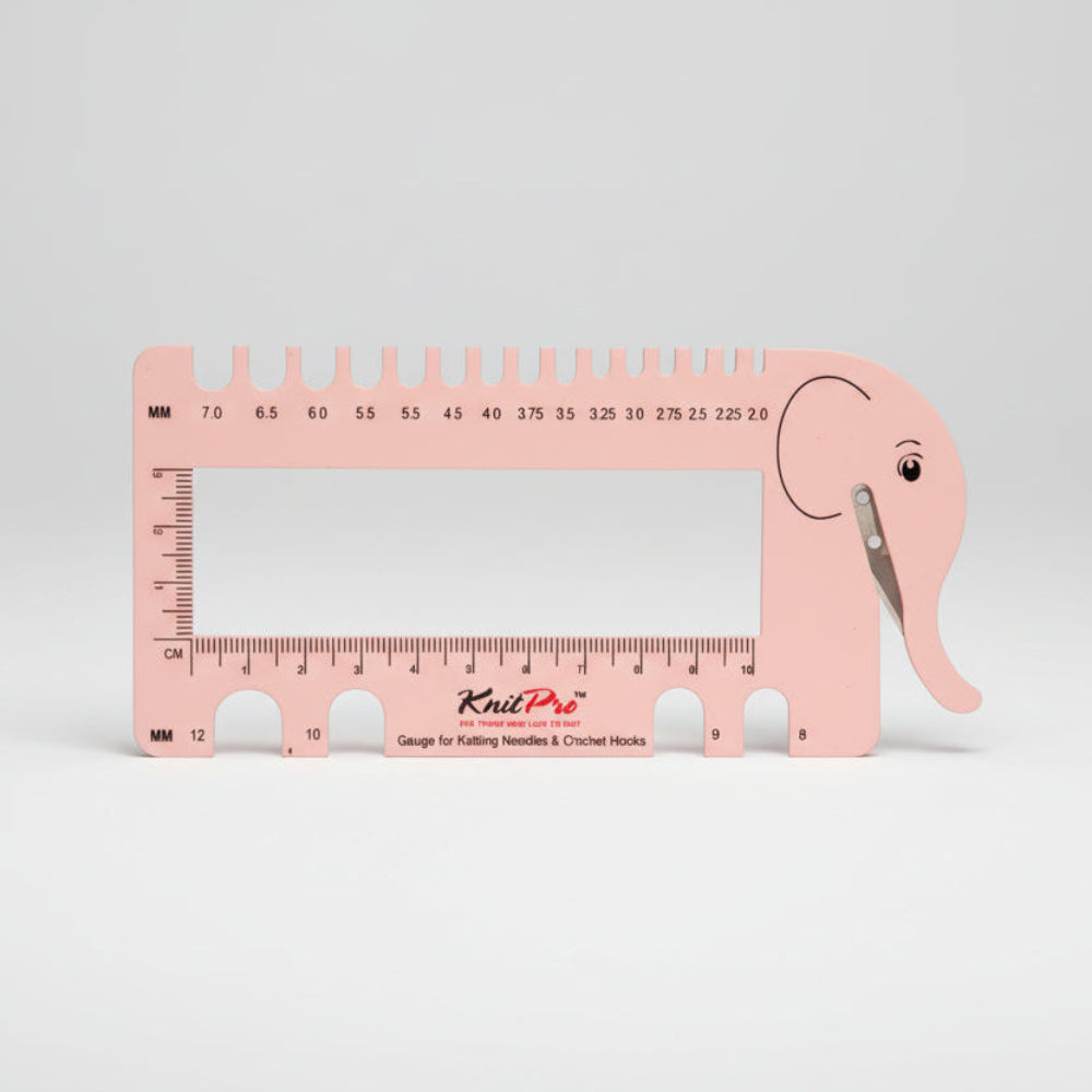 Knitpro Knitting Needle and Crochet Gauge with Yarn Cutter