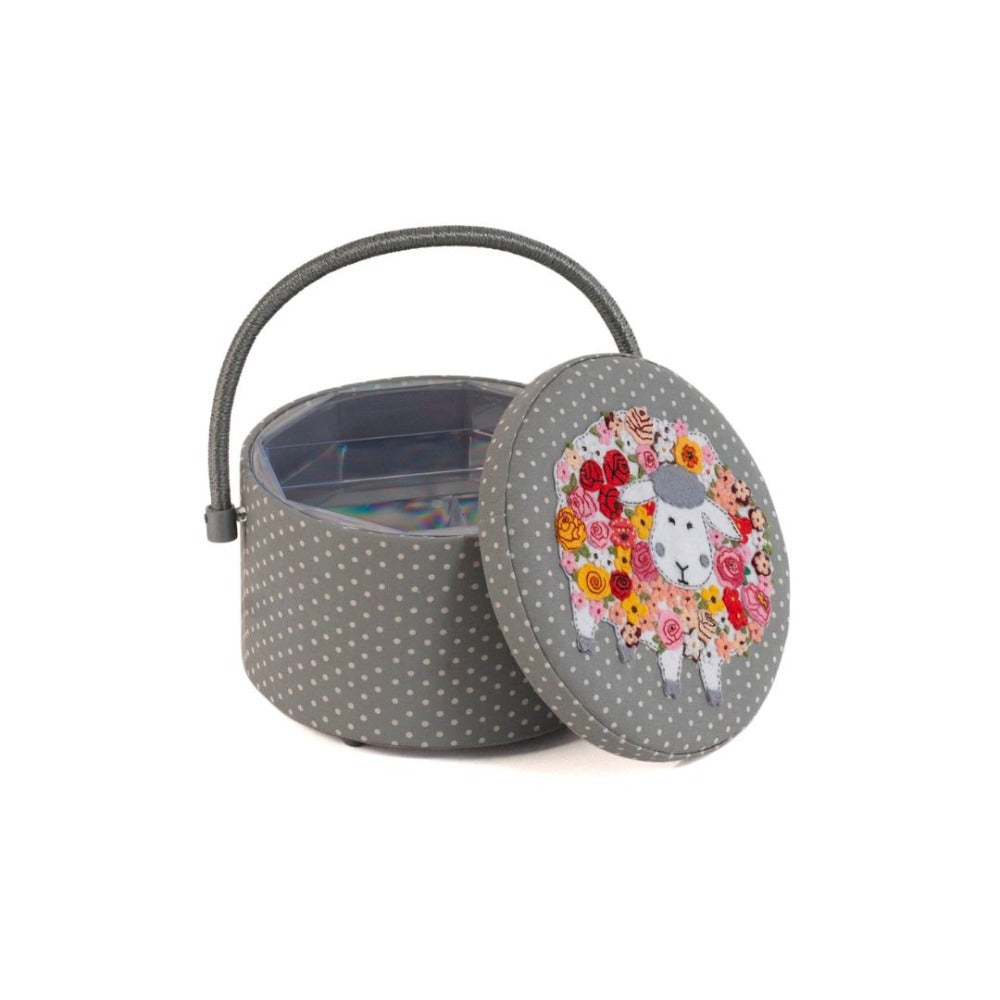 Knitty Sheep Round Craft Organiser Inside