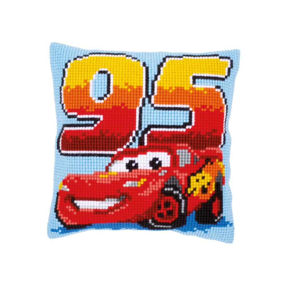 Lightning Mcqueen Cross Stitch Cushion Kit