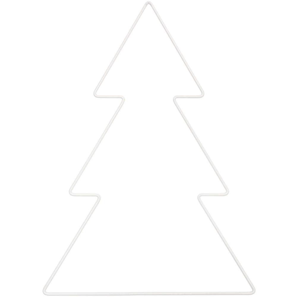 Metal Fir Tree White Large