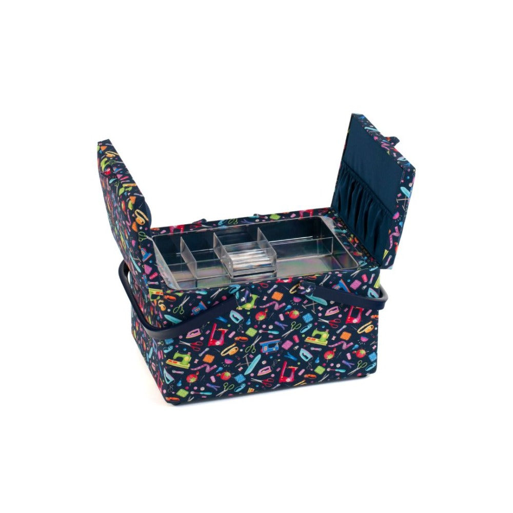 Mini Sewing Machines Twin Lid Sewing Box Inside