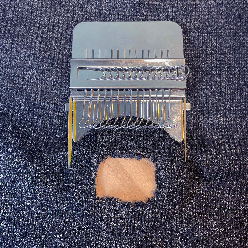 Mini Weaving Loom in Use