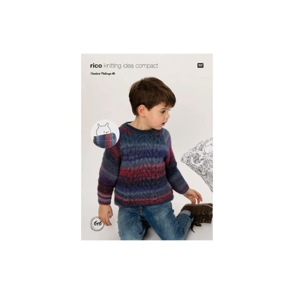 Rico Kids Sweater and Loop Scarf DK Knitting Pattern 616