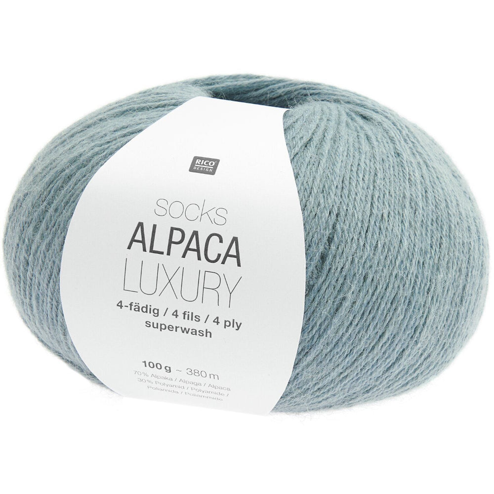 Rico Socks Alpaca Luxury 4 ply Yarn Aqua