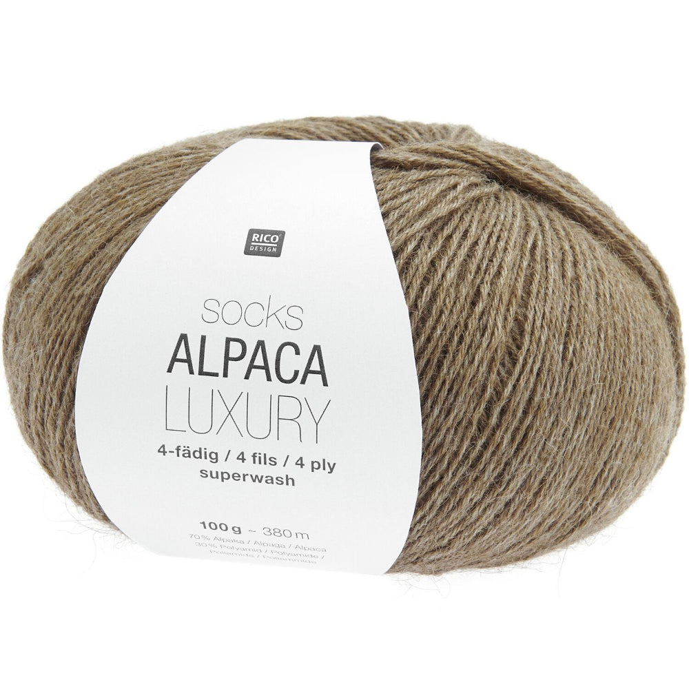 Rico Socks Alpaca Luxury 4 Ply Yarn Beige