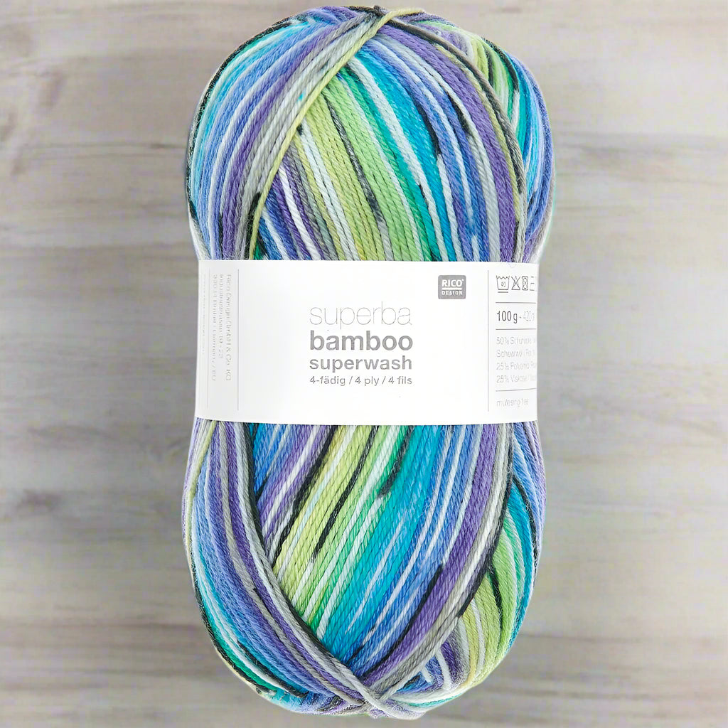 Rico Superba Bamboo Rainbow Sock Yarn
