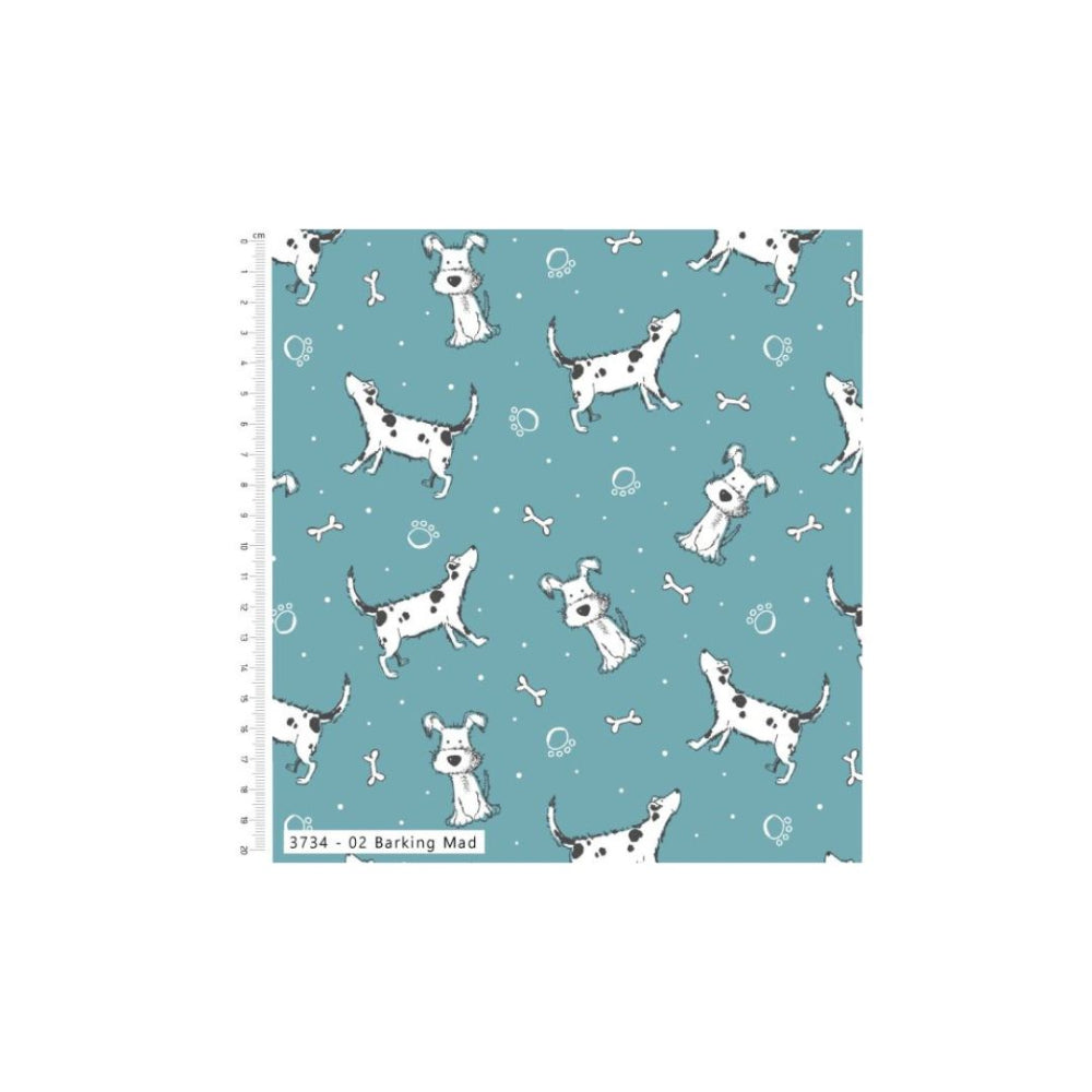 Ruff and Tumble 100% Cotton Fabric Barking Mad