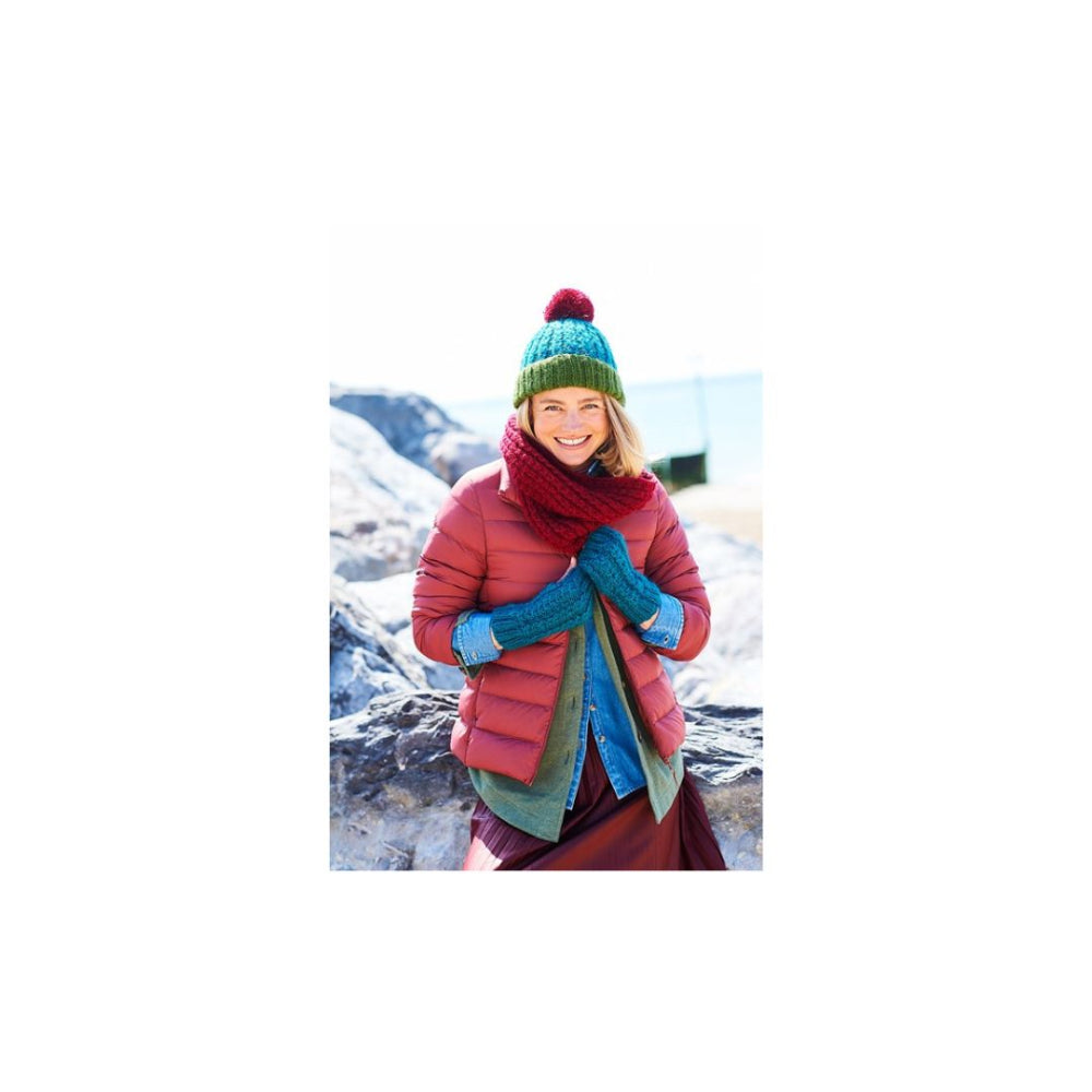 Stylecraft Aran Hat, Snood and Wristwarmers Knitting Pattern 9930