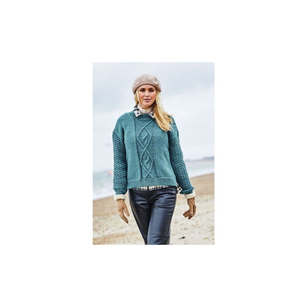 Stylecraft Aran Sweater Knitting Pattern 9874