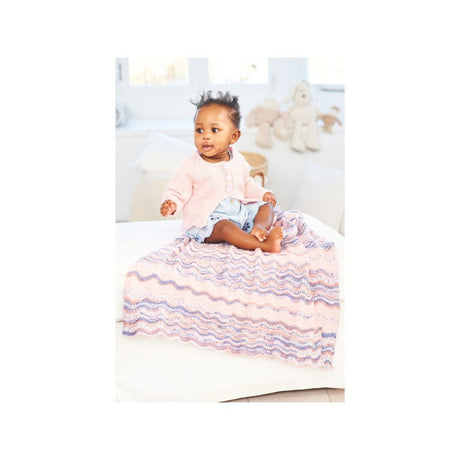 Stylecraft Baby Blanket Knitting Pattern 10066