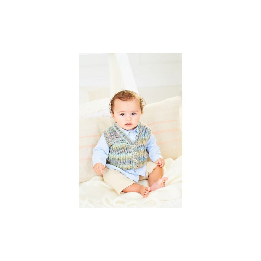 Stylecraft Kids Waistcoat Knitting Pattern 10166