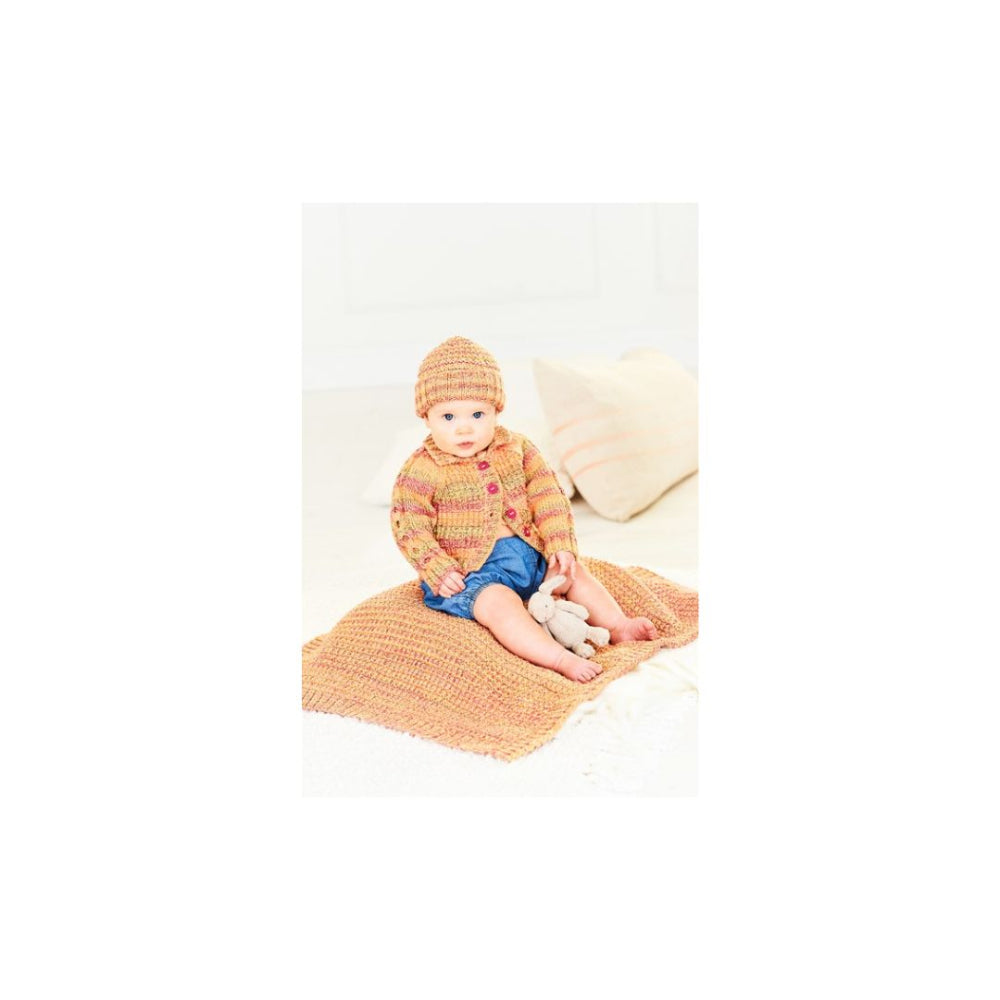 Stylecraft Baby Hat, Cardigan and Blanket Knitting Pattern 10163