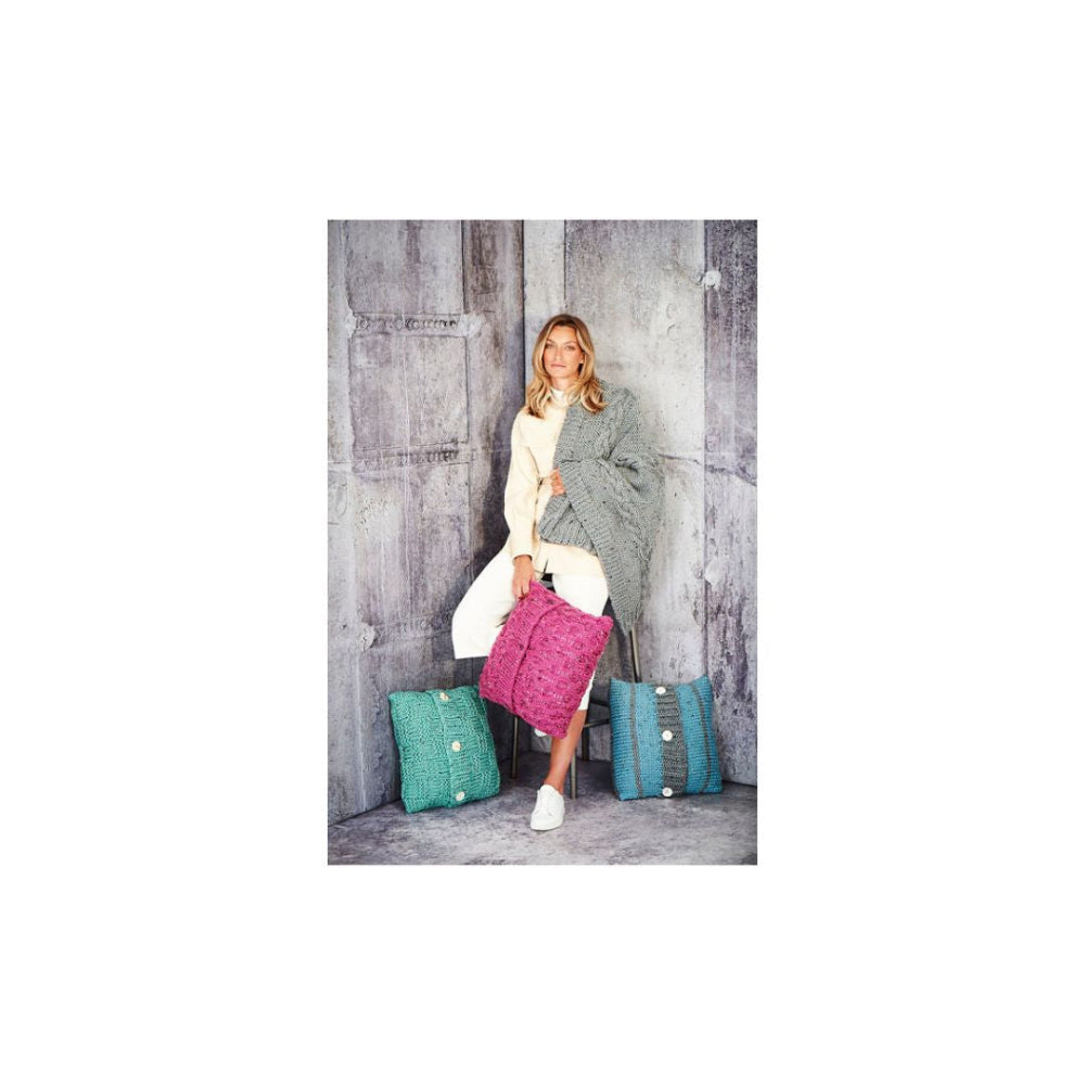 Stylecraft Blanket and Cushions Knitting Pattern 9811